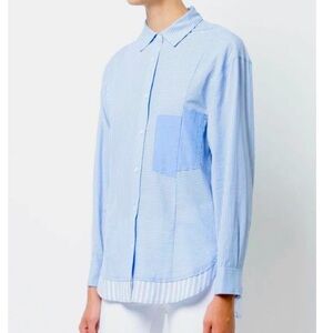 Derek Lam 10 Crosby‎ denim striped button down shirt